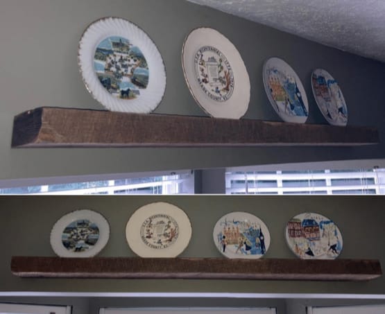 Plate display shelf